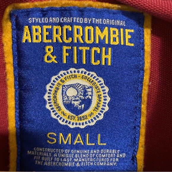 Abercrombie & Fitch Burgundy and Gray Track Jacket - Picture 8 of 16